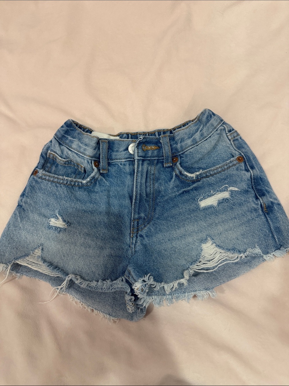 Zara girls Distressed Denim Shorts